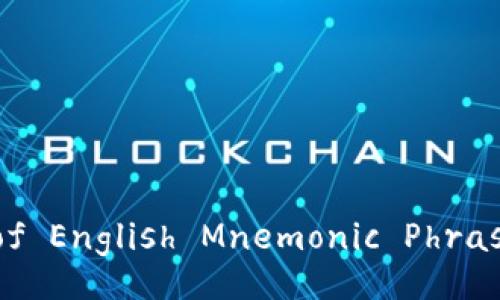 Complete List of English Mnemonic Phrases for imToken