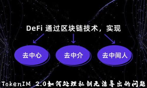 
TokenIM 2.0如何处理私钥无法导出的问题